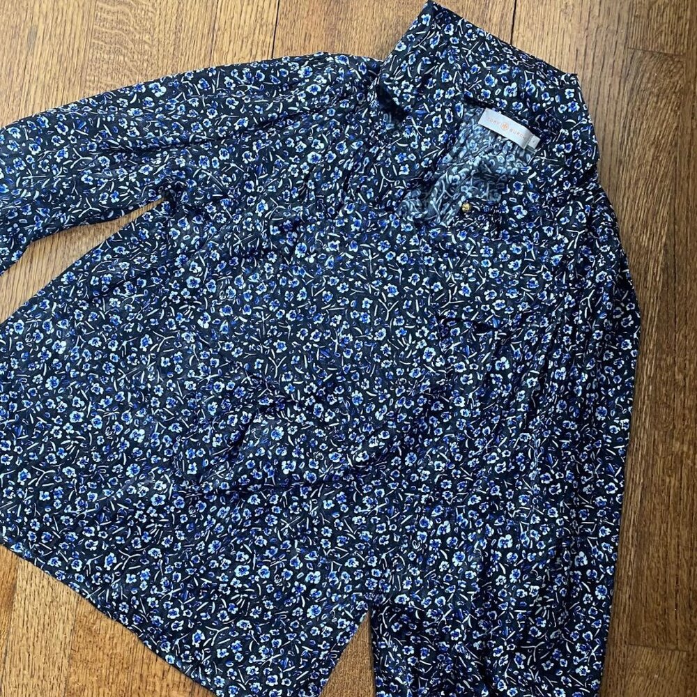 Tory Burch tie neck blouse size small